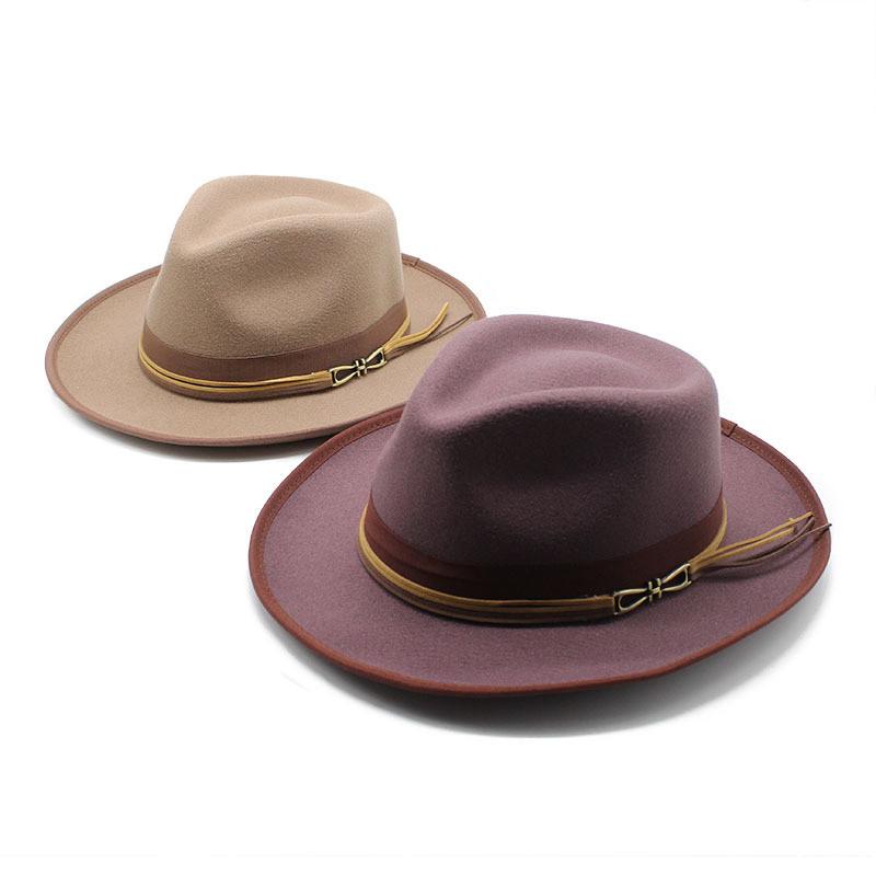 Classic Wool Felt Bowler Hat For Men With Sun Protection And Breathability