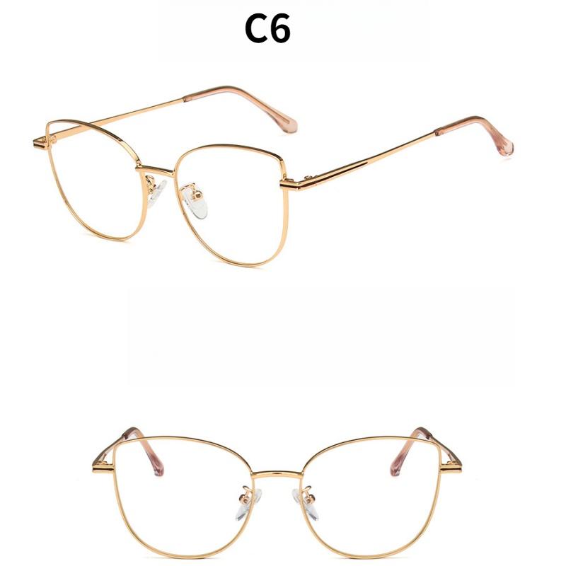 Damenbrille, Katzenaugen-Metallbrille.