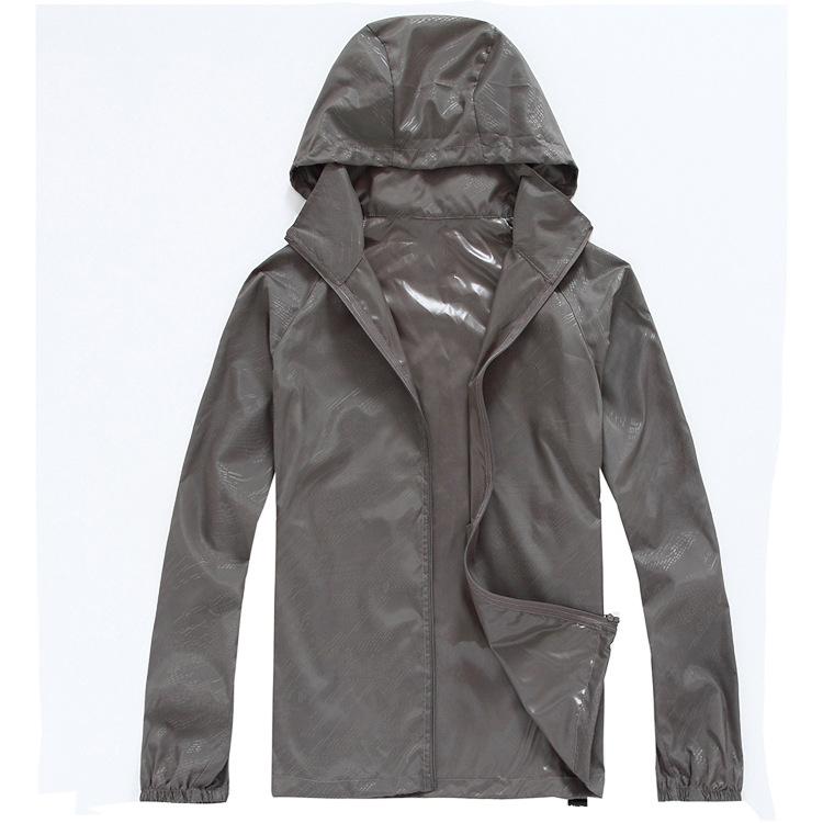 Female Clothing Women's Solid Colored Hooded Long Sleeved Jacket Wind Breaker Sun Protection Jacket Outdoor Sports Jacket