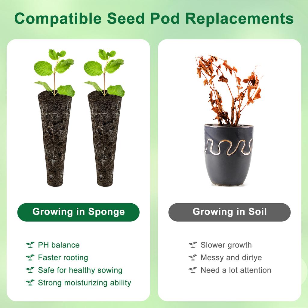 Hydroponic Sponge Seed Growth Sponge Seed Vegetable Hydroponics Growing System Sowing Sponge Pod Soilless Cultivation Planting