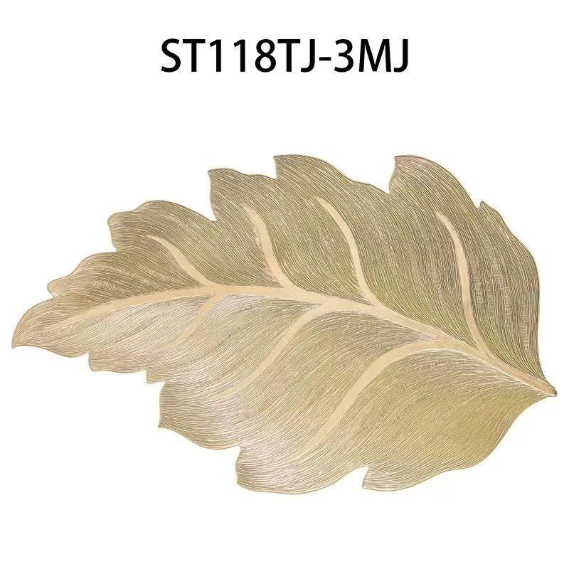 2PCS Nordic Simple Maple Leaf Coasters Non Slip PVC Table Mats Creative Vase Pads