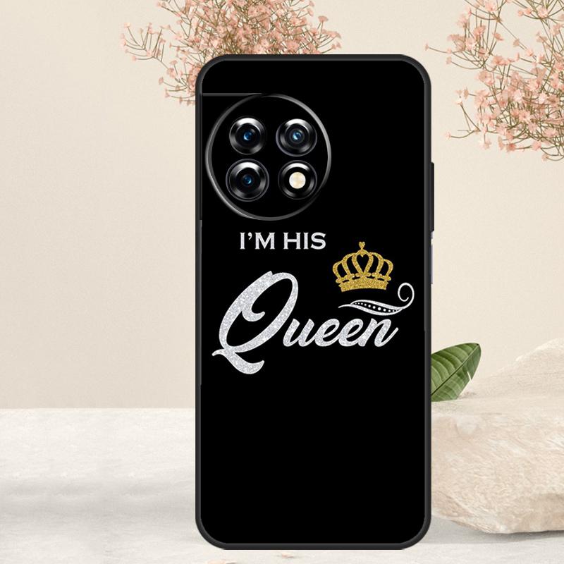 King Queen Couple Lovers Case For OnePlus 15 13 12 11 13T 13R 15R 10R 10T 8T 9 10 Pro Nord 5 CE 4 3 Lite N20 N30 Cover