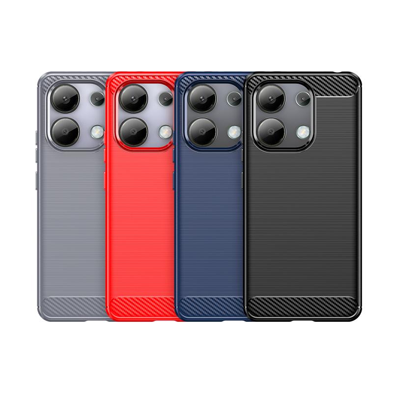 For Redmi Note 13 Case Cover Xiaomi Redmi Note 13 Pro Plus Capas Shockproof Bumper Carbon Fiber Soft TPU Fundas Redmi Note 13
