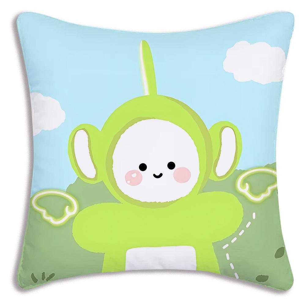 Cute Cartoon For Teletubbiess Pillow Covers Cartoon Sofa Decorative Home Double-sided Printing Short Plush Cute Cushion Cover