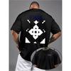 European Size Street Fashion Men'S T-Shirt Made of 100%  Fabric, Featuring a Regular Fit, Stylish Casual Round Neck Design, Suitable for Outdoor Wear