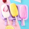 NEW 3D DIY Magnum Silicone Ice Cream Cake Popsicle Mold Handmade Popsicle Mold Tray Barrel Maker Mould Molde Helados Silcona