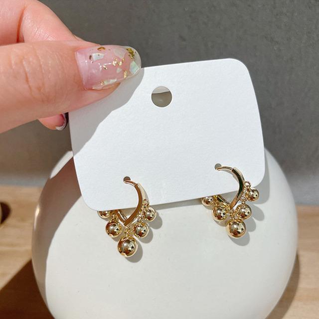 

ANENJERY шариковые серьги с кисточками для женщин, милые французские серьги-кольца с сердечками, модные украшения