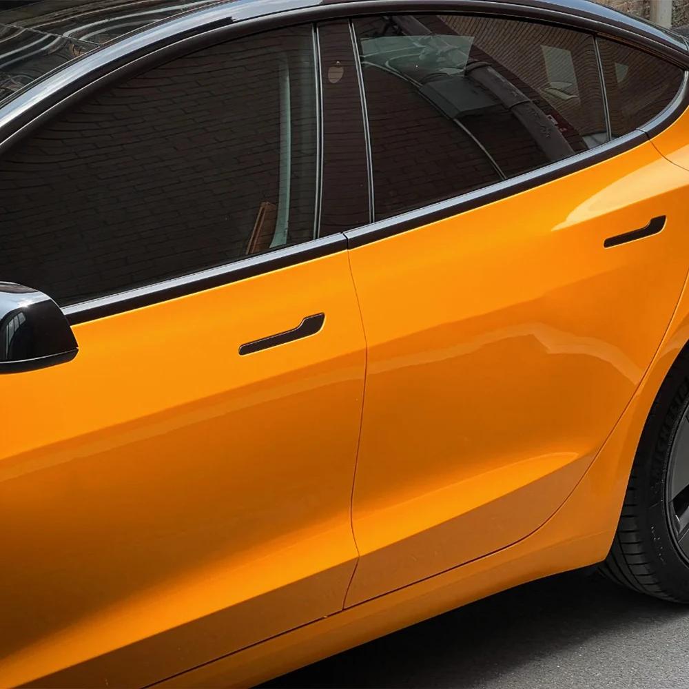Various Size Crystal Mren Orange Film Vinyl Wrap with Air Bubble Free for Vehicle Stickers Console Cover Auto Decals Accessories