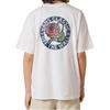 Vans American Vintage Letter Rose Print Crew Neck Comfortable Breathable Pullover Short Sleeve T-Shirt Women T-Shirts White VN0008ZTWHT
