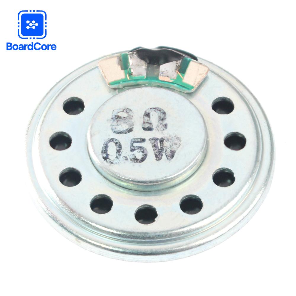 5 Stück 0,5 W 8 Ohm Lautsprecher Metallgehäuse 28 mm Durchmesser Schallverstärker 28×4,8 mm Audio-Lautsprecher für Spielzeug Auto