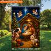 Nativity Scene Night Setting Single Sided Polyester , Garden Flag - Single-Sided, Polyester, Outdoor Yard Decor