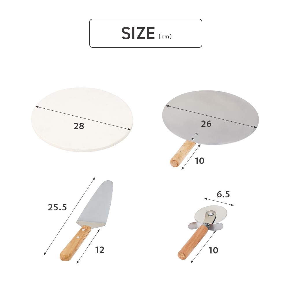 Takeda Corporation Pizza Kit Oven Kit Set of / [Pizza 4] PZKT-4S White/Silver