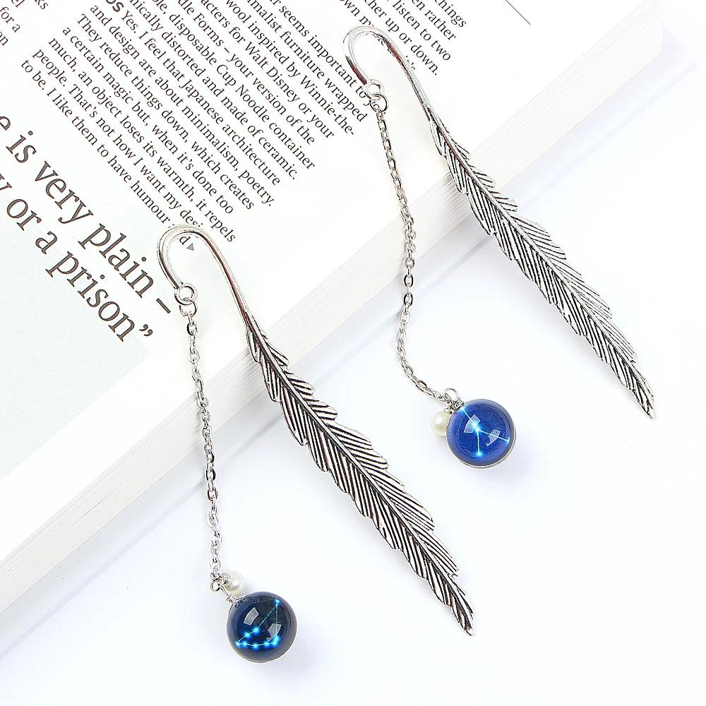 Bookmark Luminous Creative Reading Noctilucent Bookmark 12 Constellation Bookmark Bookmark Pendant