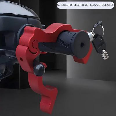 Zámek řidítek motocyklu Rukojeť brzdy řidítek Pevný zámek Imitující Steal Lock Pull Rod ATV Dirt Street Bikes Anti Theft