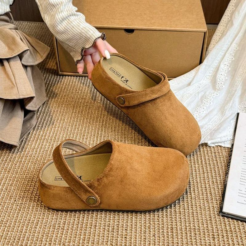 Módní platformové baotou polopapuče pro ženy, pro líné lidi, jaro a léto 2025 nové sandály a pantofle