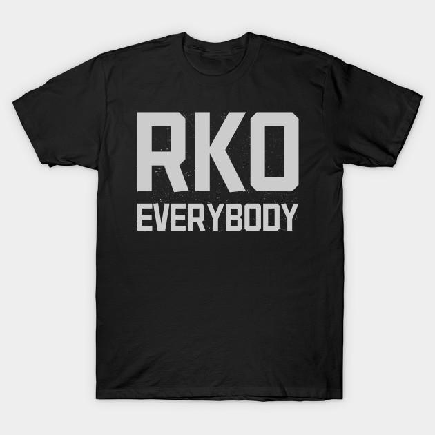 Мужская черная футболка с принтом Rko , Rko Everybody ,Rko Randy Orton Печать на трансферной бумаге без вырезания Хлопковая футболка S чёрный