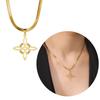 Collier Classique en Acier Inoxydable Tendance Collier avec Pendentif Nœud de Sorcière Hommes Femmes Bijoux Décontractés Cadeaux