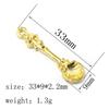 iplusmile 50-Piece Set of Spoon Pendant Charms, Alloy, Gold Color, 1.30 x 0.35 x 0.09 inches, for DIY Accessories, Necklaces, Keychains, Bracelets,