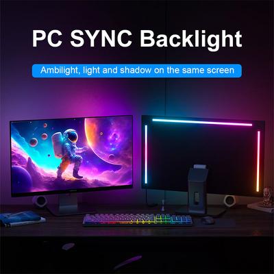 USB PC LED Strip Lights RGB Phantom Ambiance Display LED Light Bar Music Sync 24-34inch Backlight Light Strip Gaming Room Decor