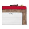 Coach Skinny Id Case 10 Gold Letter Logo Coated Canvas Card Holder Mini Women Card Holder Brown Carnation-Red CW870-IMYGS