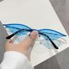 Leaf Shape Sunglasess Women New Trendy Rimless Metal Leg Women's Sun glasses Punk Party Show Female Sunglass