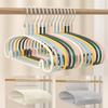 10pcs Non-Slip Coated Metal Hangers Thicken No Trace Hanger For Clothes Suit Coat Shirt Jacket Hanging Hanger with Round Notches