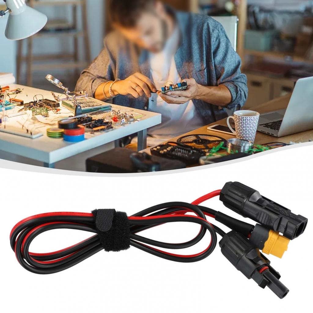 Solar Panels Cable To Connector for Portable Power and Charging Use