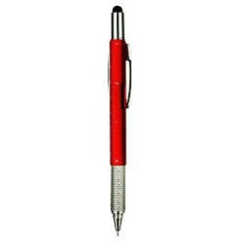 6 In1 Multifunction Ballpoint Pen with Modern Handheld Tool Measure Technical Ruler Screwdriver Touch Screen Stylus Spirit Level