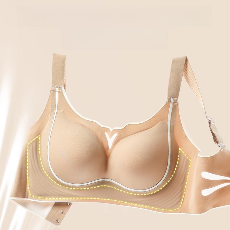 Untouched Lingerie for Women Sexy Without Steel Rims Push Up Bra with Anti Sagging Support Adjustable Gathering Bra