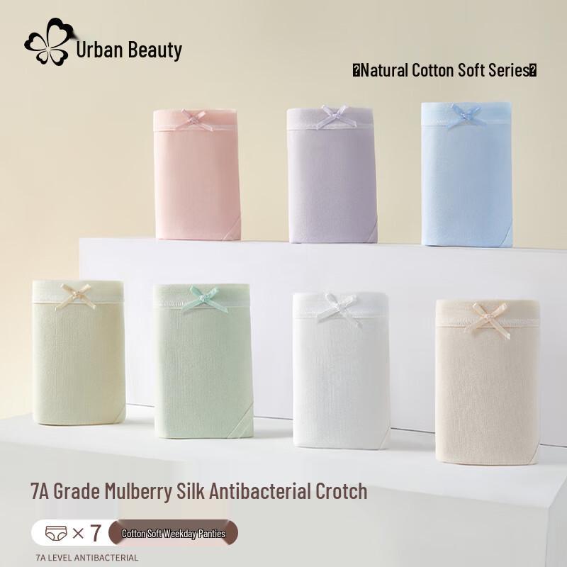 Urban Beauty Women's Cotton Silk Antibacterial Briefs (7-Pack)