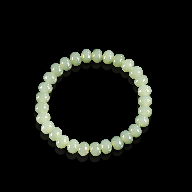 Hetian Green Jade Abacus Bead Bracelet: Women s Ancient Style, New Chinese Style, High-End Gift Hetian Jade Abacus Bead Bracelet