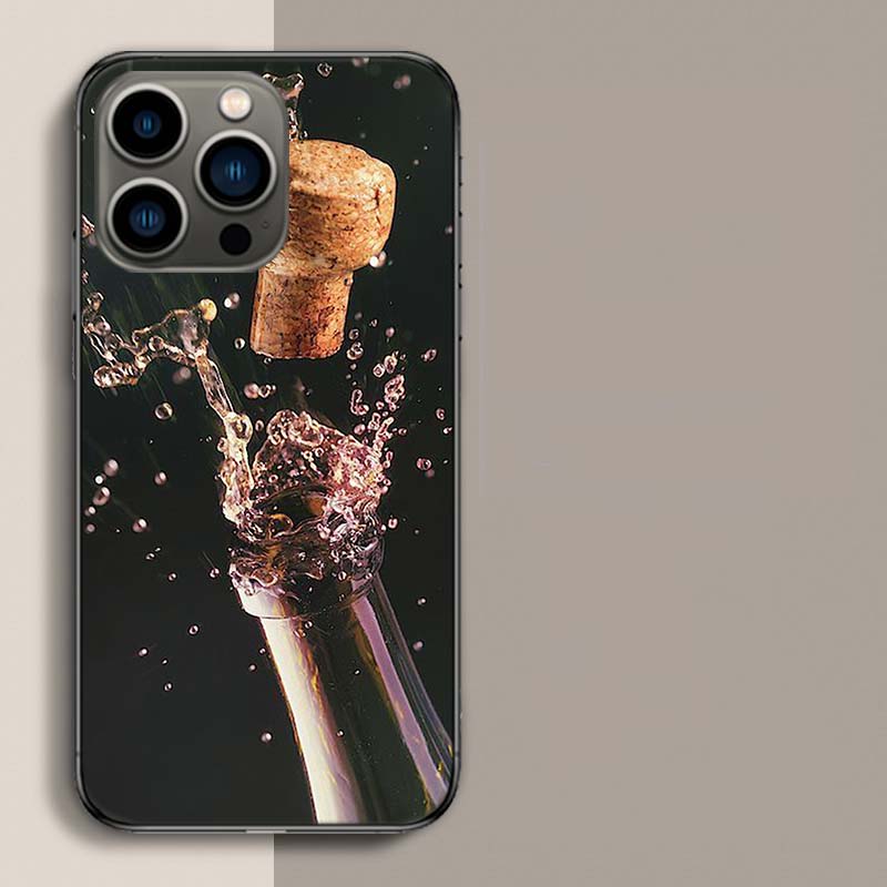 Open Champagne to Celebrate Phone Case For Iphone 17 Air 15 Pro 14 Plus 16 Pro Max 12 13 Mini 11 16E X XS Cover Cute Fundas
