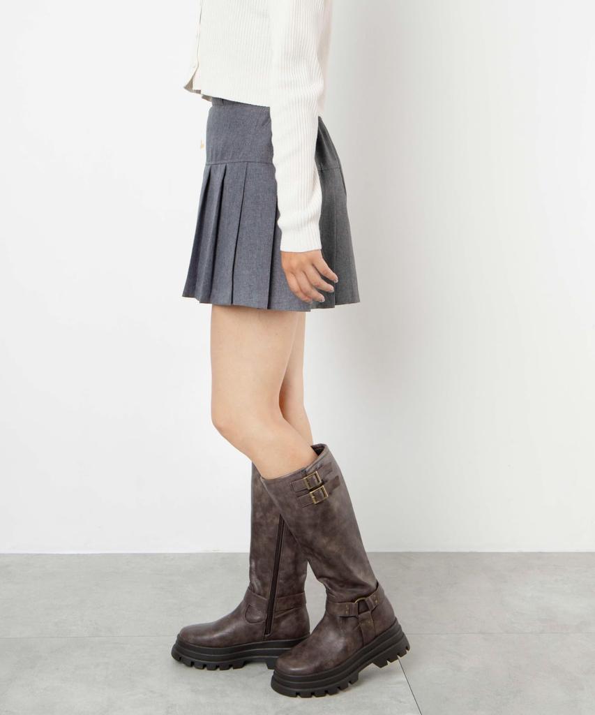 WEGO Platform Long Platform Plus Korean Style Type D Brown Women's Boots, Boots, Shoes, Sizes, Girly, Style, Leg-Lengthening, Enhancer, Gift, Spring,