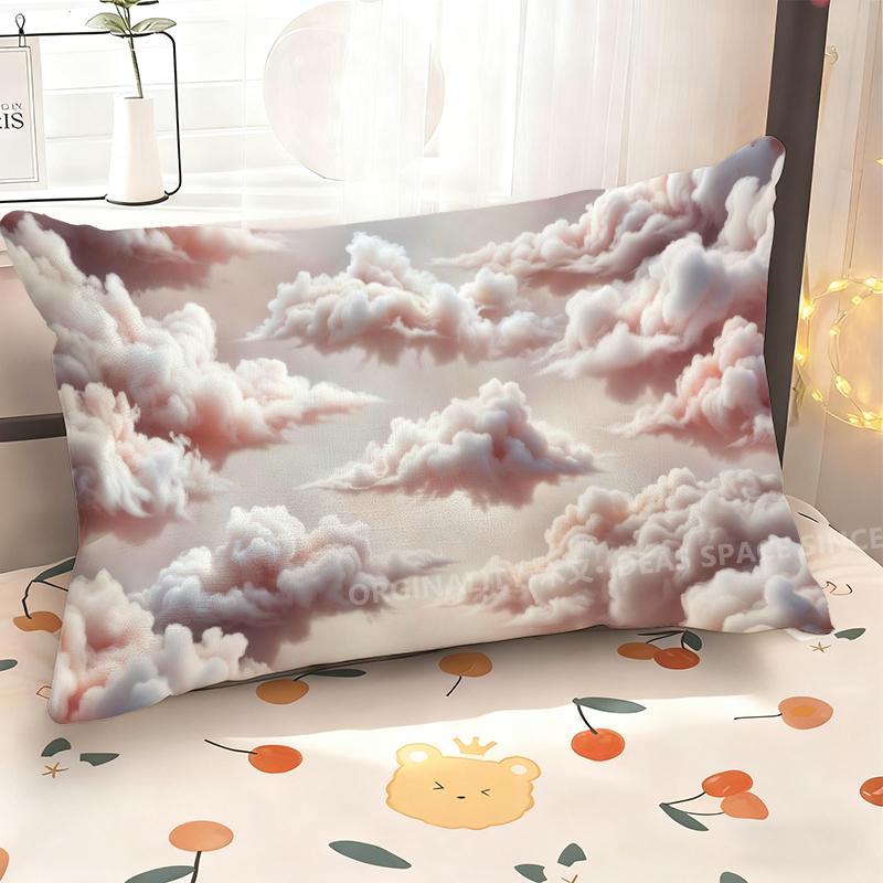 Dreamy Clouds Pattern Pillowcase Suitable For Sofa Bedroom Car Pillow Cover Cushion Rectangular Back Cushion