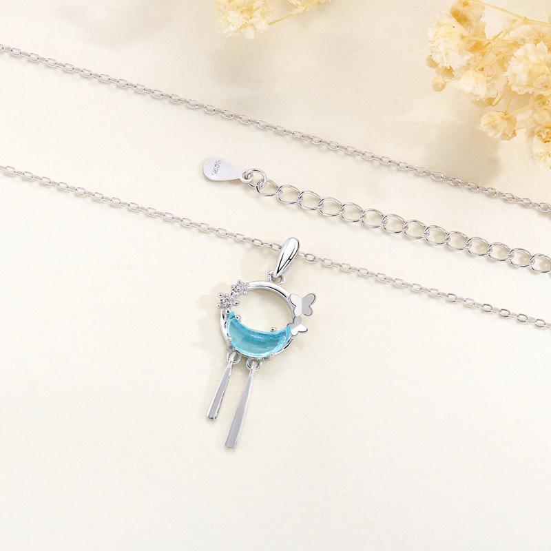 I Fanghua Necklace Women's New Chinese Niche Premium Design Butterfly Galaxy Temperament Pendant Women