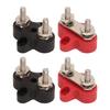 4Pcs Battery Power Stud M6 Dual Distribution Terminal Junction Post Block Bus Bar for Cars RVs Boats Trucks DC 12 To 48V