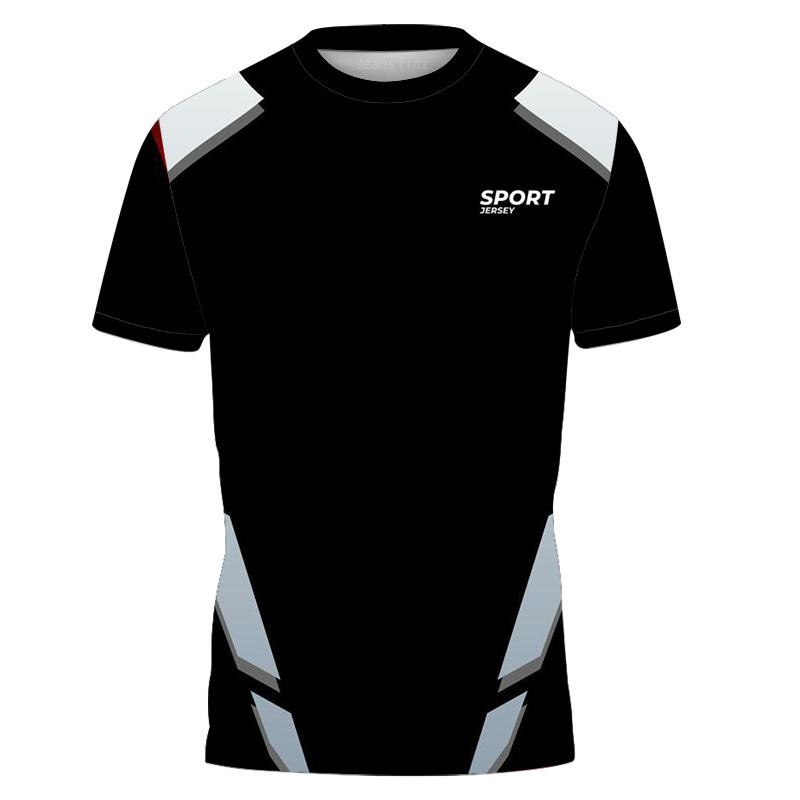 Hanorac nou Tricou pentru bărbați Imprimare 3D Sport de vară Gâtul turnat Tricouri casual cu mânecă scurtă Îmbrăcăminte pentru bărbați Topuri respirabile cu uscare rapidă
