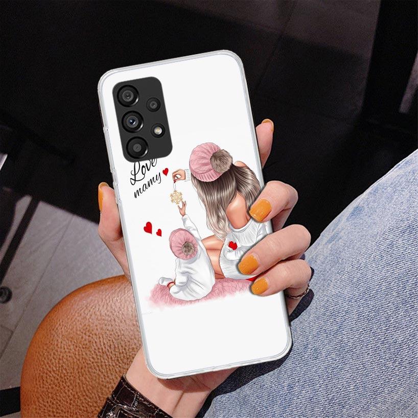 Mom Baby Girls Phone Case For Samsung Galaxy A17 A16 A15 A14 A13 A57 A56 A55 A54 A53 A37 A36 A35 A34 A33 A26 A25 A24 A23 Galaxy