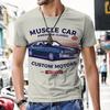 Oufi T Shirt for Men Men's T-shirts Vintage Car Design Hip-hop Tops Tracksuit 3D Printed Short Sleeve Luxury 2022 New Beach Tees
