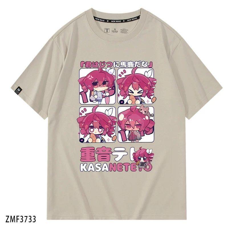 2025 New Anime Kasane Teto Cosplay Cartoon Printed Short Sleeve TShirt Casual Tee Fashion Vintage Shirts Versatile In Summer