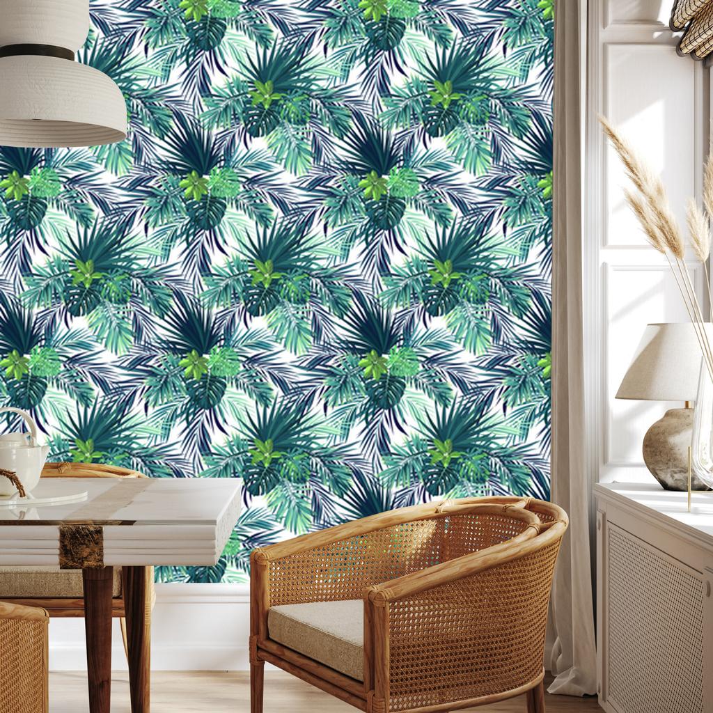 Dark Exotic Leaves Wallpaper for Living Room and Bedroom 50x1000