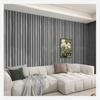 Thickened Faux Grille Self-Adhesive Fluted Panel Wallpaper Waterproof MoistureProof Home Accent Wall Renovation Sticker