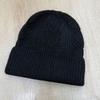 Fashion commuter style men's and women's knitted hats solid color warm eversion jacquard thickened wool hat outdoor hat