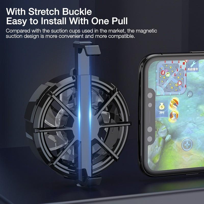 Mini Smart Phone Cooling Fan Turbo Gaming Mobile Gamepad Cooler Fan Cell Phone Type-C Cool Heat Sink Radiator For Iphone Android
