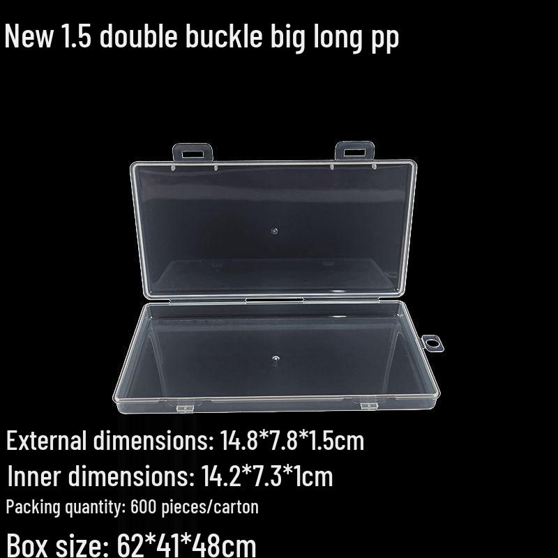 Square Transparent PP Plastic Storage Box for Electronics and Earbuds