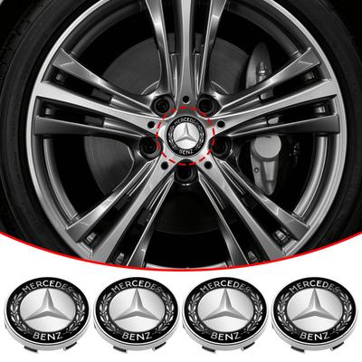 4Pcs 60mm Car Wheel Center Cap Logo Hub Cover Badge Emblem for Mercedes Benz E C G M R S Class W212 W176 GLC CLA GLA AMG W204