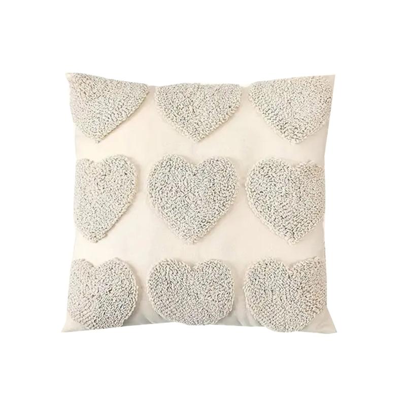 Heart Love Valentines Day Throw Pillow Covers 18x18Inch Decorative Cushion Case Sleeve For Sofa And Home Decoration
