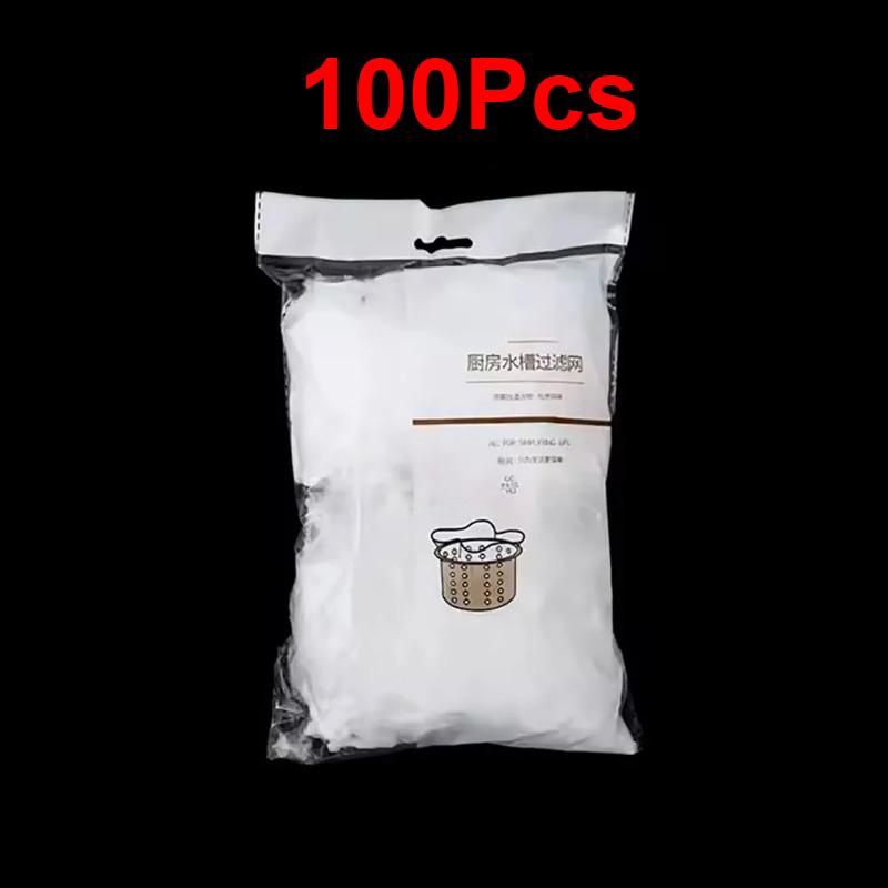 30-300Pcs Disposable Kitchen Sink Filter Sewer Drain Anti-blocking Garbage Bag Pool Leak Mesh Bag Mesh Strainer Sink Garbage Net