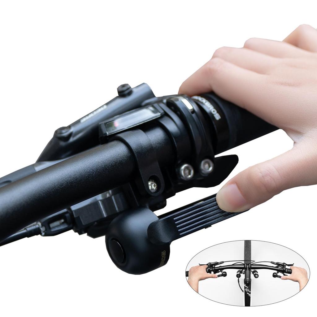 ROCKBROS Bicycle Refreshing Copper Alloy Mini Compatible with Road Mountain and Cross Fits Handlebars with a 22mm Over 100dB Right Bell, Lightweight,