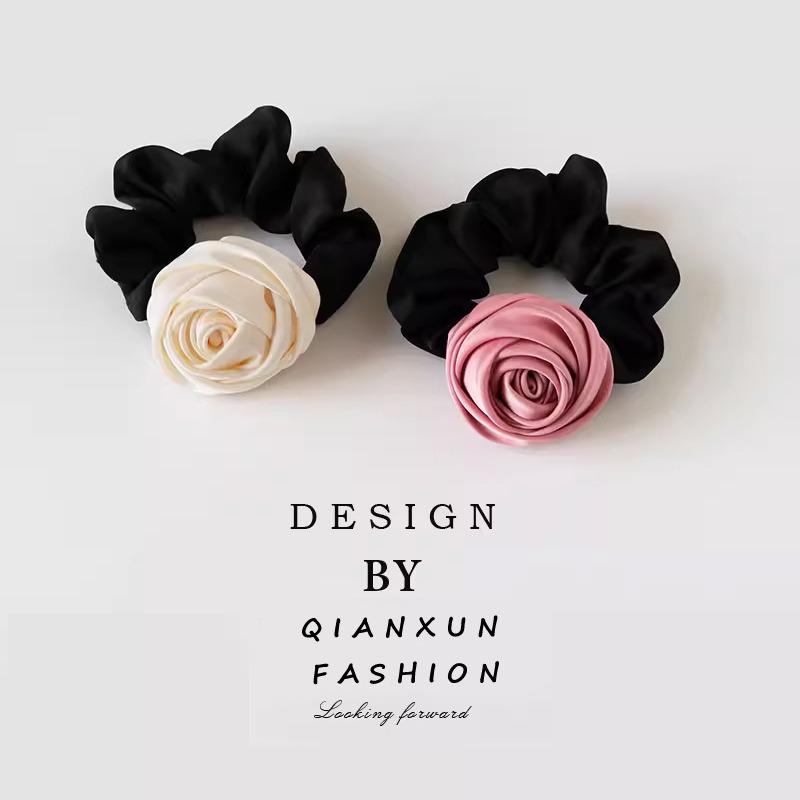 French Satin Vintage Rose Headband: 2024 Spring/Summer Collection Hair Accessory